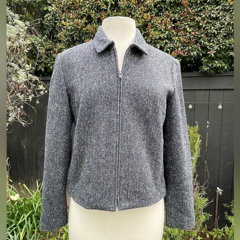 Talbots Tweed Full Zip Blazer - size 4